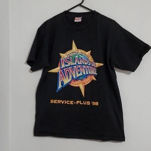 Universal Studios ISLANDS OF ADVENTURE Service-Plus '98 Graphic Tee Lrg.